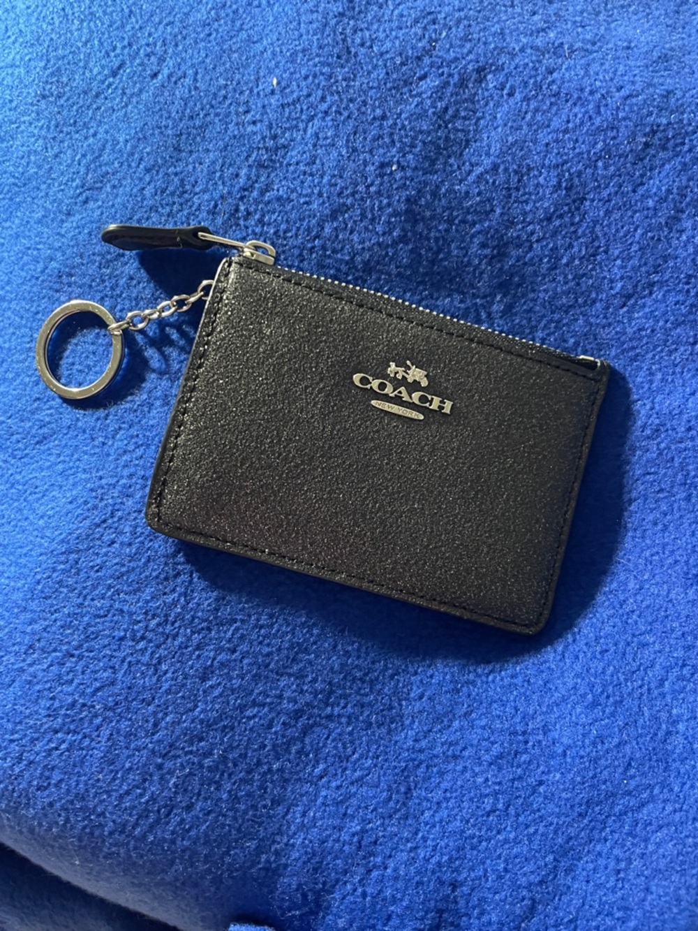 COACH Women's Crossgrain Mini ID Skinny Li/Black 57841-LIBLK
